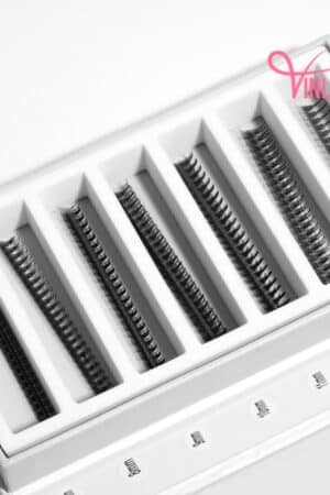 Camellia pre-made fans black fans on strips VLV043-3