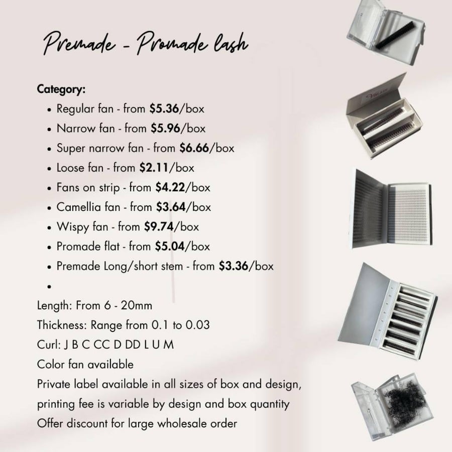 Classic Eyelash Extensions Mixed-color KM040-6