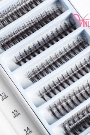 Wispy eyelash extensions black fans on strips VLV033-5