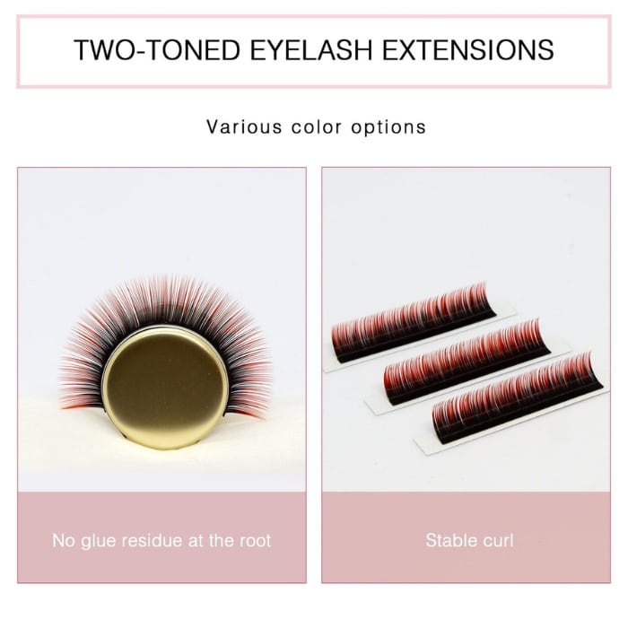 Classic eyelash extensions two-toned 16 lines VLC002-1