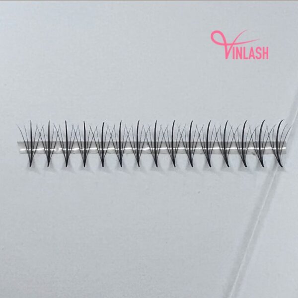 Wispy eyelash extensions black fans on strips VLV033-6