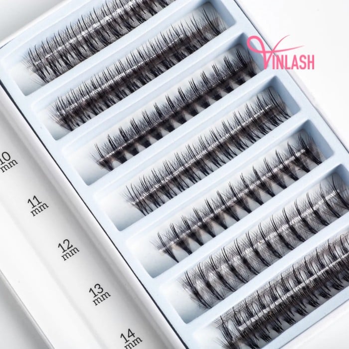Wispy eyelash extensions black fans on strips VLV033-5