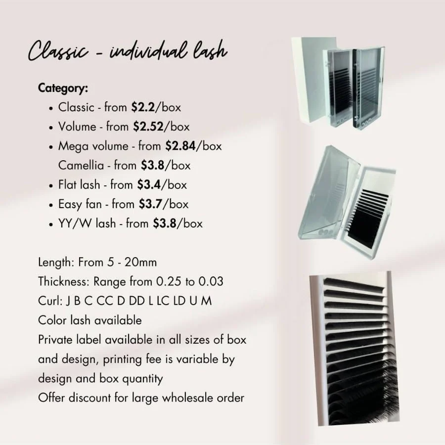 wholesale price for Classic eyelash extensions glitter lashes 16 lines VLC005 - 1