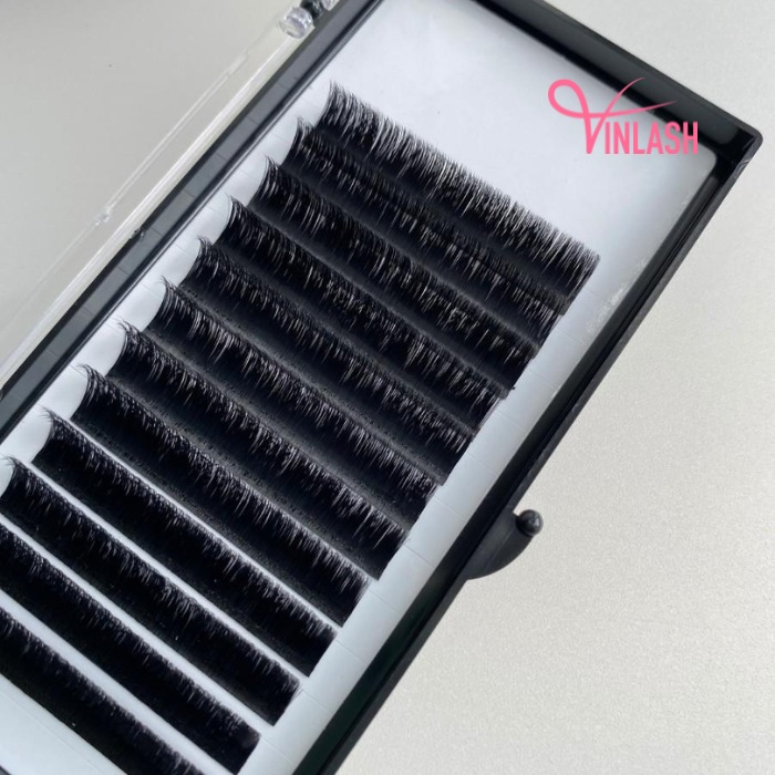 Flat eyelash extensions black 16 lines VLF001-8
