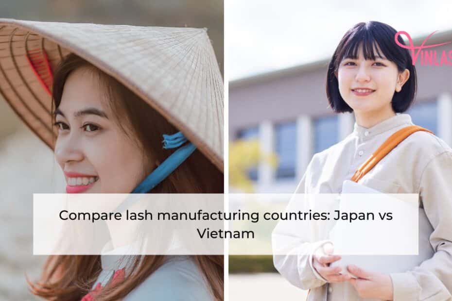 Compare lash manufacturing countries Japan vs Vietnam