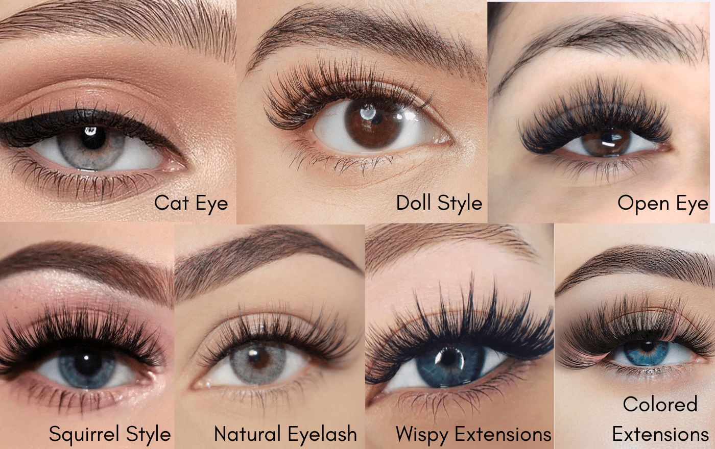 Types of Eyelash Extension Styles
