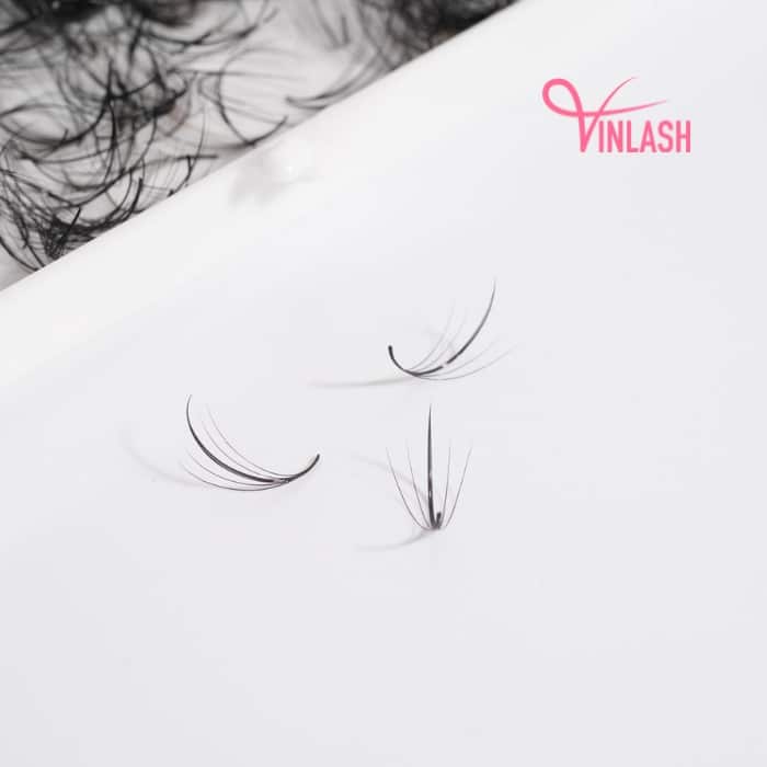 Wispy eyelash extensions black loose 500 fans VLV034-8