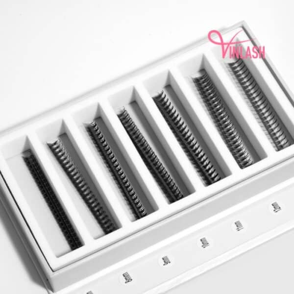 Camellia pre-made fans black fans on strips VLV043-3