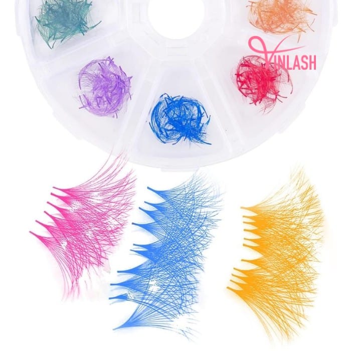 Narrow pre-made fans 3D to 20D mixed-color box L 20 lines VLV019-5