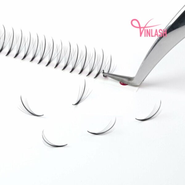 Wispy eyelash extensions black fans on strips VLV033-7